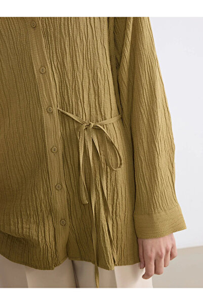 LC Waikiki Πράσινο υφήματος γυναικείο πουκάμισο τουνίκ