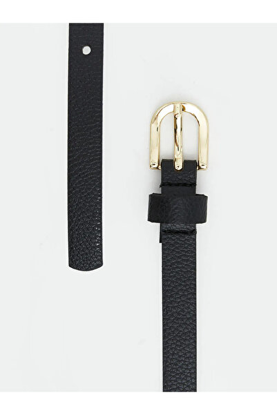 LC Waikiki Γυναικεία ζώνη μαύρης δερμάτινης εμφάνισης