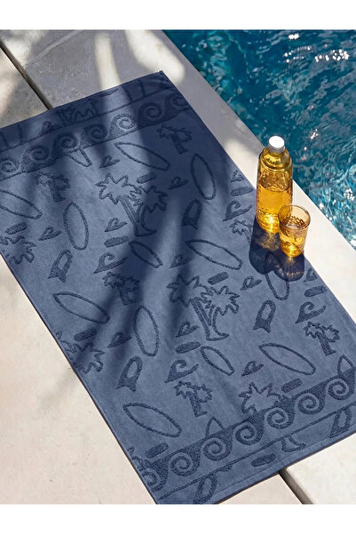 LC Waikiki Ανδρική πετσέτα θαλάσσης με μπλε σχέδια 70x140 εκ.