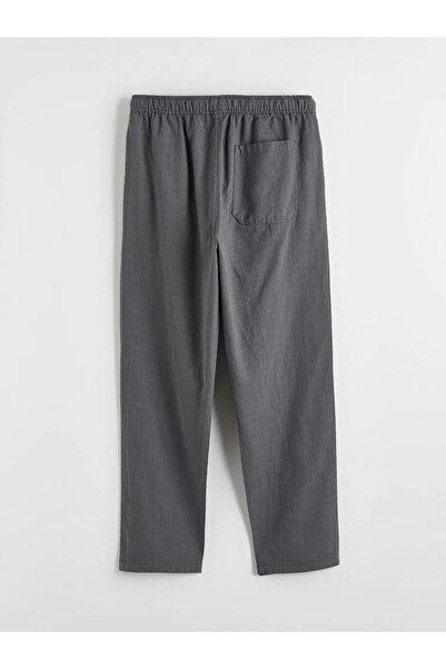 LC Waikiki Pantaloni pentru bărbați, gri, confortabili, cu aspect de in