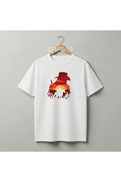 Grafftee Clothing Tricou unisex premium, 100% bumbac, cu design Red Dead Rede...