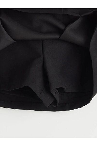 LC Waikiki Μαύρη σορτς φούστα με ζώνη στη μέση