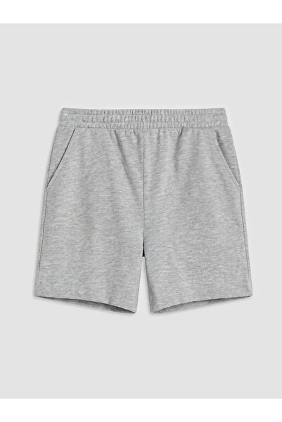 LC Waikiki Gray Girl's Shorts with Elastic Waist