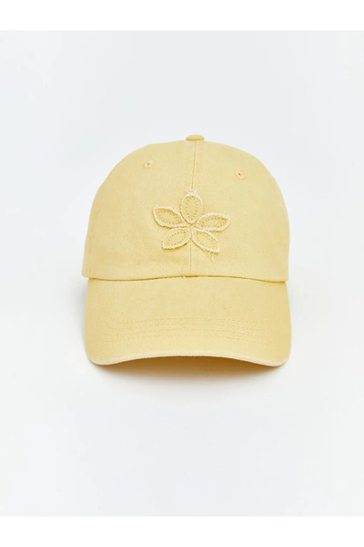 LC Waikiki Κίτρινο καπέλο γυναικείο με κέντημα λουλουδιών