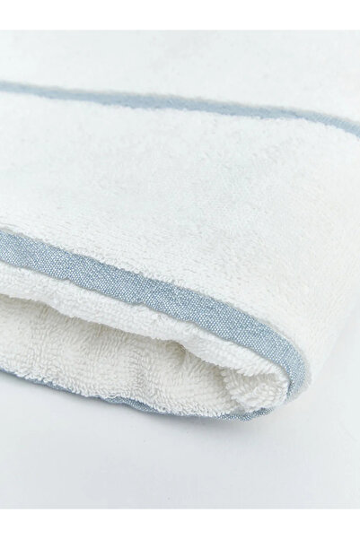 LC Waikiki Εκρού Ριγέ Βαμβακερή Πετσέτα Θαλάσσης 70x140 εκ.