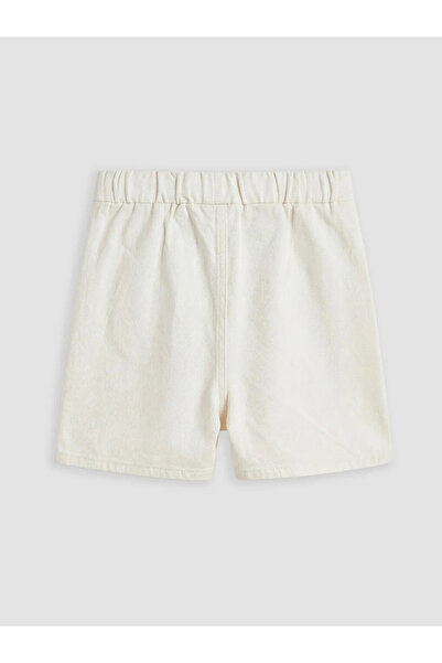 LC Waikiki Κοριτσίστικη φούστα σορτς με δαντέλα σε χρώμα εκρού