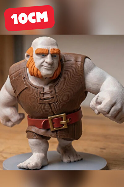 Genç 3D Dev (Giant) Figürü - 10cm - Clash of Clans Dekoratif Masaüstü Heykel