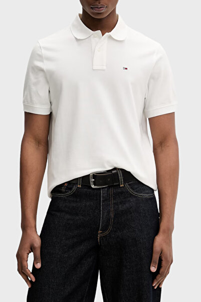 Tommy Jeans Pamuklu Regular Fit Logolu Düğmeli Polo Yaka T Shirt Erkek POLO Y...