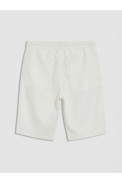 LC Waikiki Λευκό ανδρικό τζιν σορτς σε κανονική γραμμή