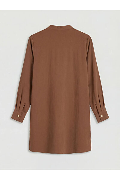 LC Waikiki Γυναικείο πουκάμισο τουνίκ με μπεζ γιακά δικαστή