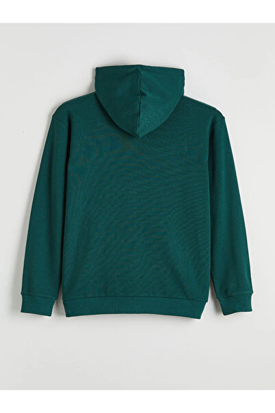 LC Waikiki Verde cu glugă Hanorac pentru bărbați cu fermoar tricou
