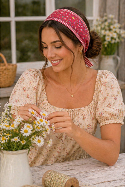 Calliopia Çiçekli Cottagecore Coquette Saç Bandanası