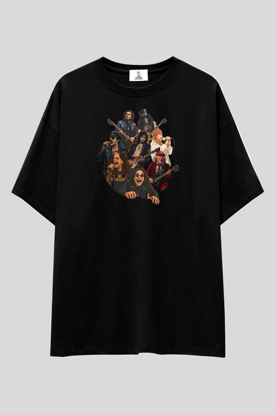 UmbraWear Legends Never Die Bol Kalıp T-Shirt |   Unisex 100% Cotton Rock Mus...