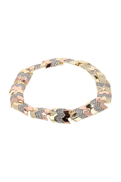 Faina Link Bracelet With Rhinestones