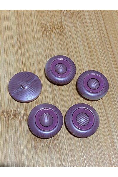 Lorin hobi Veined Polyester Button 18 mm 5 Pieces Myrdum