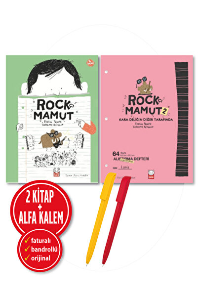Kırmızı Kedi Yayınları Alfa Kalem+Rockçı Mamut+Rockçı Mamut 2 (Eveline Payett...