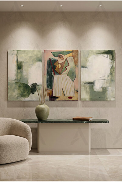 Artease 3 Piece Abstract Drawings Canvas Painting