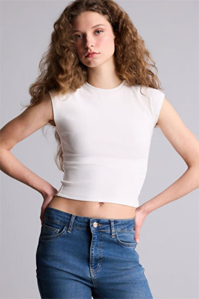 DeFacto Fitted Crew Neck Rib Knit Short Sleeve T-Shirt H1129Ax26Sp