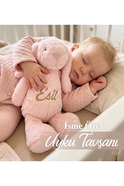 Gökçem hediyelik İsim yazılı peluş tavşan oyuncak (isme özel hazırlanır )