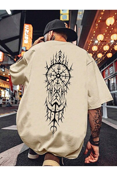 yaz % 100% saf pamuk moda spor rahat gevşek geometrik desen baskılı yuvarlak boyun kısa