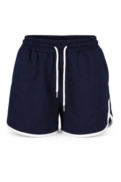 trender Γυναικείο σορτς Modal Biyeli σε σκούρο μπλε χρώμα 26YDT1000047