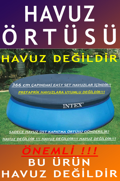 özgürce Büyük Çaplı Havuzlar İçin Koruyucu Örtü 366 cm, Güvenle Koruma Sağlar