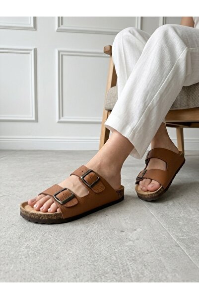 Mycorni Double Buckle Orthopedic Genuine Leather Slippers for Women and Men w...