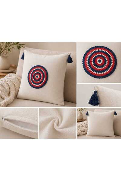 Sister Home Design Boho Mandala Throw Pillow Cover Handmade Natural Fabric Co...