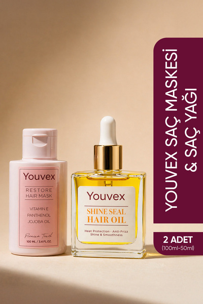 The Youvex Saç Bakım Maskesi 100ml+ Saç Bakım Yağı 50 ml 2li Saç Bakım Seti