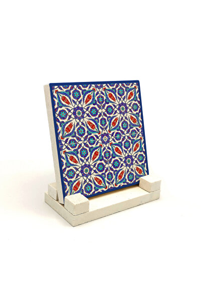 Sadrazam Οθωμανικό σχέδιο πλακιδίων Ιζνίκ Λαλέλι με εμπριμέ πέτρινη βάση γραφ...