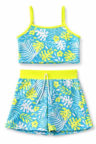 Minigimin Cicileri Σετ μπικίνι για κορίτσια με τροπικό σχέδιο φύλλων για τα μ...