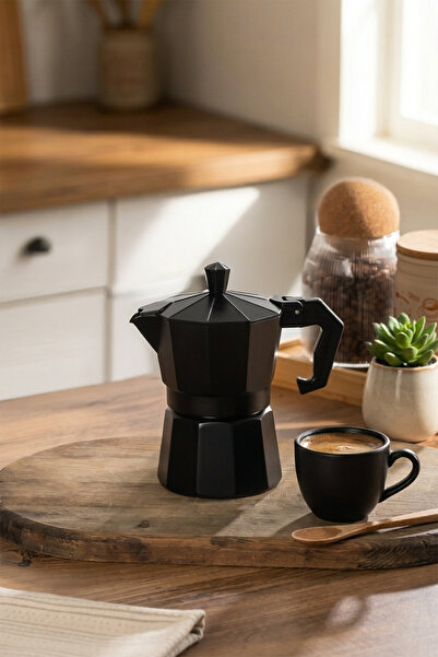 Porsima MNB05742 Ocaküstü Moka Pot 3 Fincanlık Alüminyum Kahve Espresso Cezve...