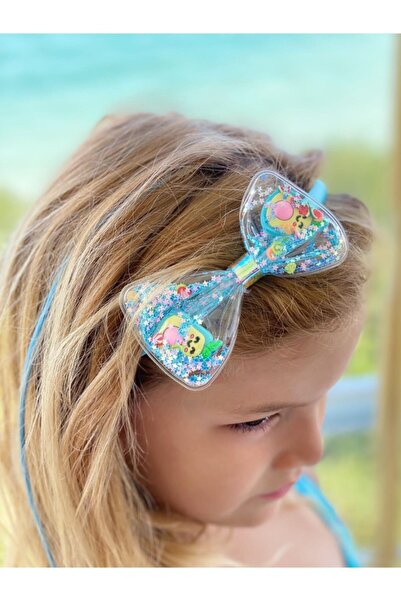 QUEEN AKSESUAR 3D пайети блестяща голяма прозрачна панделка сатенена детска к...