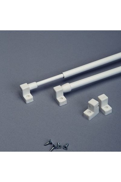 VENTİ PERDE 40 - 60 Cm Adjustable Brizing Rod, 2 Aluminum Curtain Pipes, 4 Heads