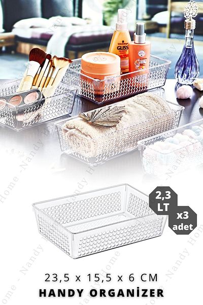Nandy Home 2,3 Lt Handy Refrigerator & Closet Organizer 3 τεμάχια 23,5x15,5x6 cm