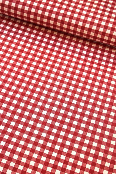 Premier Kırmızı L Pötikare Duck Keten Kumaş