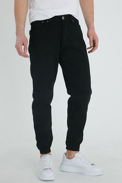 MODAMESTO Ανδρικό μαύρο παντελόνι Jogger Slim Fit