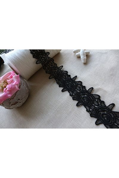 SHERLOCK HOME Shawl Lace Guipure White Tape