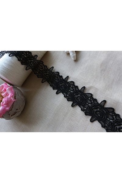 SHERLOCK HOME Shawl Lace Guipure White Tape