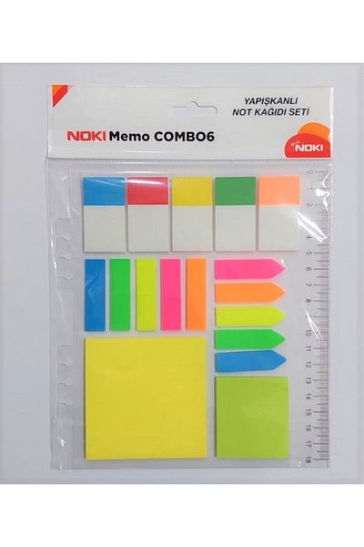 Noki Memo Combo 6 Adhesive Note Paper Set