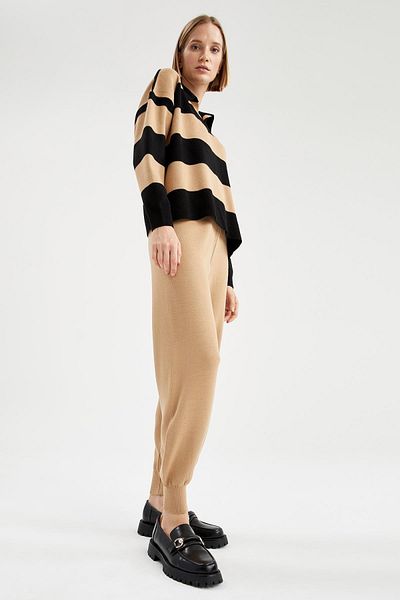 DeFacto Belted Waist Relax Fit Knitwear Jogger Trousers