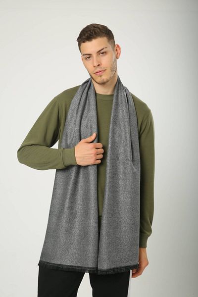 FELLMENS Ανδρικό κασκόλ Missoni σε γκρι κασμίρ