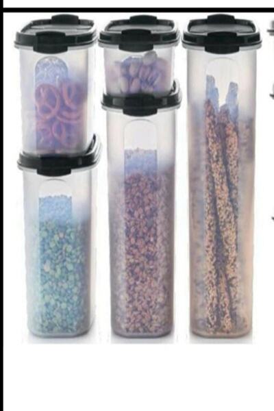 Tupperware طقم بيضاوي أسود Kpak