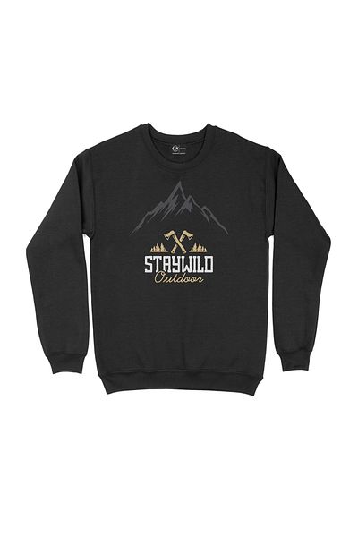 Cix Hanorac negru Stay Wild Outdoor