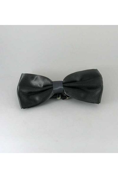 Gaffy Papion din satin de culoare solidă afumată - Sp-09