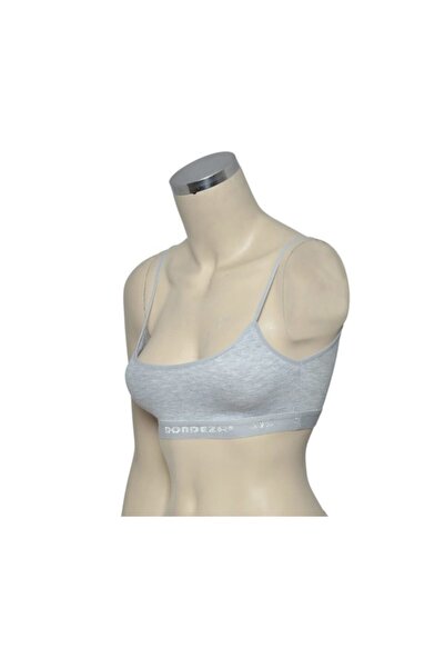 Dondeza Women's Bustier Sports Combed Cotton Half Athlete Bra with Rope Straps