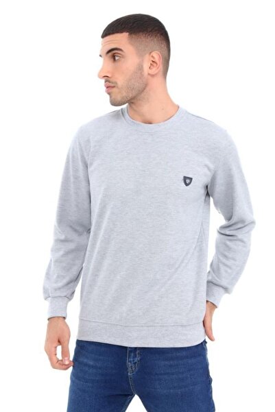 Rey Polo Men's Crew Neck Long Sleeve Basic Sweatshirt