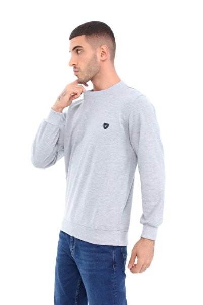Rey Polo Men's Crew Neck Long Sleeve Basic Sweatshirt