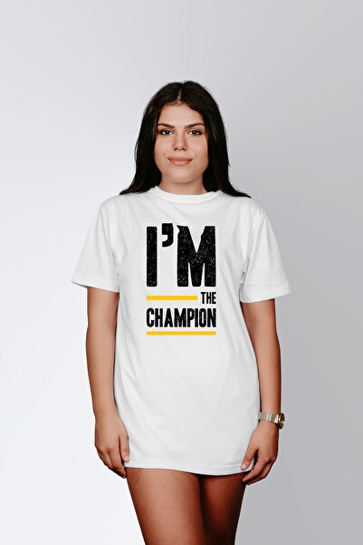 ErTaPassage Біла жіноча футболка з принтом Im Champion - T9326097