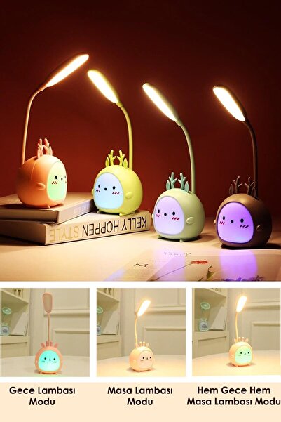 Trendpoint Usbli Karikatür Masa Lambası 3 Modlu Led Gece Lambası